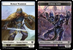 Human Warrior token // Zombie Army token (Commander Masters)